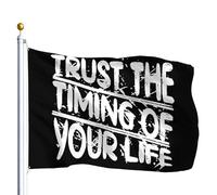 Drapeau De Jardin Trust The Timing Of Your Life Garden Flag Premium Drapeau De Bienvenue Couleur Vive Pride Flag Pour Pelouse Cour Patio 152X90CM
