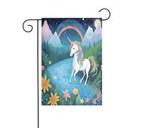 Drapeau de jardin unique avec support, parfait pour les décorations de vacances et les drapeaux de jardin d'hiver, drapeau de 30,5 x 45,7 cm