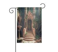 Drapeau de jardin unique avec support, parfait pour les décorations de vacances et les drapeaux de jardin d'hiver, drapeau de 30,5 x 45,7 cm