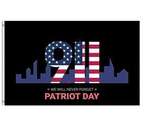 Drapeau De Jardin Usa 9/11 Patriot Day We Will Never Forget City Outline Drapeau De Bienvenue Couleur Vive Garden Flag Premium Drapeaus Décoratif Pour Cour Pavillon Pelouse 152X90CM