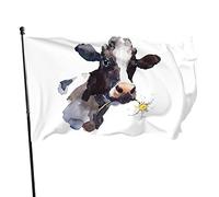 Drapeau de jardin vache ferme animal peinture Art drapeau polyester avec 2 œillets en laiton bannière couleurs vives et résistant à la décoloration drapeau de cour intérieur décoration de la maison dr