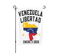 Drapeau de jardin Venezuela Libertad 3 janvier 2026, symbole de liberté et de démocratie, 30 x 45 cm, bannière double face