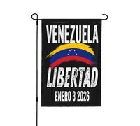 Drapeau de jardin Venezuela Libertad 3 janvier 2026, symbole de liberté et de démocratie, 30 x 45 cm, bannière double face