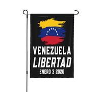 Drapeau de jardin Venezuela Libertad 3 janvier 2026, symbole de liberté et de démocratie, 30 x 45 cm, bannière double face