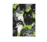 Drapeau de jardin vert British Shorthair Cats - Bannière de Noël pour décoration de terrasse - 71,1 x 101,6 cm - Double face