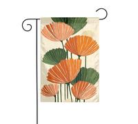 Drapeau de jardin vert émeraude du milieu du siècle 30 x 45 cm vertical double face ferme vacances décorations extérieures drapeau de cour