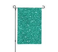 Drapeau de jardin vert ombré pailleté double face, petit drapeau pour cour, adapté à l'extérieur ou au jardin, décoration de patio, 45,7 x 30,5 cm