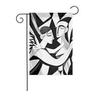 Drapeau de jardin vertical à deux anges avec ailes, 12 x 18 pouces, double face, décorations extérieures pour les fêtes de fin d'année