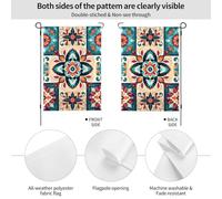 Drapeau de jardin vertical de bienvenue arabe indien à carreaux double face pour jardin, cour, bannière décorative pour toutes les saisons, vacances, cour, ferme, 71,1 x 101,6 cm
