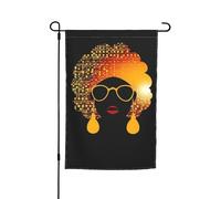 Drapeau de jardin vertical double face 30,5 x 45,7 cm - Motif femme africaine - Décoration extérieure