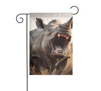 Drapeau de jardin vertical double face 30 x 45 cm - Animaux sauvages ouverts - Bannière de bienvenue - Drapeaux décoratifs pour extérieur, cour, pelouse, terrasse