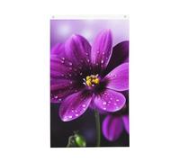 Drapeau de jardin vertical double face à motif de fleur violette de 0,9 x 1,5 m pour extérieur, cour, maison, bannière de fête amusante pour décoration de la maison, drapeaux de jardin à suspendre au