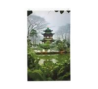 Drapeau de jardin vertical double face avec feuilles et plantes - 91 x 152 cm - Drapeau de jardin amusant - Décoration de maison - Drapeaux de jardin à suspendre au mur