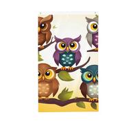 Drapeau de jardin vertical double face avec hiboux et oiseaux - 91 x 152 cm - Drapeau de jardin amusant - Décoration de maison - Drapeaux de jardin à suspendre au mur