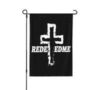 Drapeau de jardin vertical double face chrétien avec croix rachetée, clous, drapeau de jardin Jésus Révolution, drapeaux de maison, panneaux de jardin, décoration extérieure 12,5" x 18"