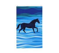 Drapeau de jardin vertical double face Cross The River On Horse Backback de 0,9 x 1,5 m, bannière de vacances saisonnières avec œillets en laiton, toile de fond photo, drapeau de cour pour intérieur