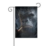 Drapeau de jardin vertical double face Gorilla - 30 x 45 cm - Décoration extérieure - Décoration extérieure