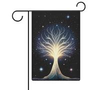 Drapeau de jardin vertical double face The Tree of Psychic Life - 32,6 x 47,5 cm - Décoration extérieure en lin - Pour ferme, vacances, fête des mères