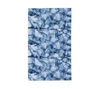 Drapeau de jardin vertical imprimé marbre bleu foncé sur un seul côté - Drapeau de cour - Décoration de fête