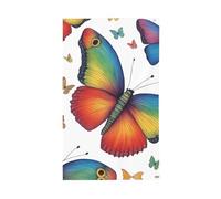Drapeau de jardin vertical imprimé papillon arc-en-ciel sur un seul côté pour décoration de fête