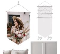 Drapeau de jardin vierge - Drapeau extérieur, bannière blanche par sublimation pour impression par thermique | Panneaux vierges en polyester pour maison, pelouse, allée, jardin, entrée ou