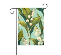 Drapeau de jardin vintage Lilly Of The Valley - 30 x 45 cm - Vertical double face - Décoration extérieure de ferme - Drapeau de cour