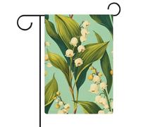 Drapeau de jardin vintage Lilly of The Valley en toile de jute double face pour maison, cour, 30,5 x 45,7 cm