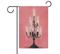 Drapeau de jardin vintage vintage en forme de fantômes en toile de jute double face 30,5 x 45,7 cm