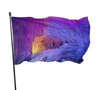 Drapeau de jardin Violet Bleu Art abstrait Yard House Décoration extérieure Drapeaux Bannières pour Patio Pelouse 0,9 x 1,5 m