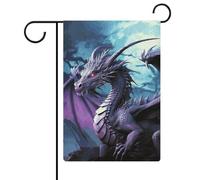 Drapeau de jardin violet dragon violet 30,5 x 45,7 cm double face drapeau extérieur drapeau d'été drapeau floral bienvenue drapeaux de jardin saisonniers décorations de vacances