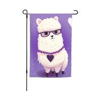 Drapeau de jardin violet en alpaga d'amour 30,5 x 45,7 cm double face pour le printemps et l'été - Petit drapeau saisonnier - Décoration extérieure