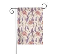 Drapeau de jardin violet lavande et feuilles 30 x 45 cm vertical double face ferme vacances décorations extérieures drapeau cour drapeau