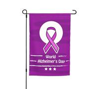 Drapeau de jardin violet pour la sensibilisation à la maladie d'Alzheimer - Décoration parfaite - Bannière de jardin - 30,5 x 45,7 cm - Décoration extérieure double face - Tapisserie de fête - Décorat