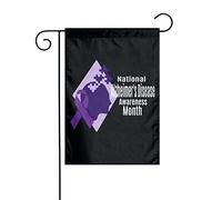 Drapeau de jardin violet pour la sensibilisation à la maladie d'Alzheimer Décoration parfaite pour la cour 12 x 18 pouces Décoration extérieure double face Bannière de décoration de fête de ferme
