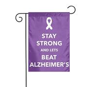 Drapeau de jardin violet pour la sensibilisation à la maladie d'Alzheimer Décoration parfaite pour la cour 12 x 18 pouces Décoration extérieure double face Bannière de décoration de fête de ferme