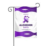 Drapeau de jardin violet pour la sensibilisation à la maladie d'Alzheimer Décoration parfaite pour la cour 12 x 18 pouces Décoration extérieure double face Bannière de décoration de fête de ferme