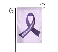 Drapeau de jardin violet pour la sensibilisation à la maladie d'Alzheimer Décoration parfaite pour la cour 12 x 18 pouces Décoration extérieure double face Bannière de décoration de fête de ferme