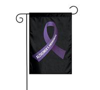 Drapeau de jardin violet pour la sensibilisation à la maladie d'Alzheimer Décoration parfaite pour la cour 12 x 18 pouces Décoration extérieure double face Bannière de décoration de fête de ferme