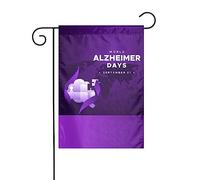 Drapeau de jardin violet pour la sensibilisation à la maladie d'Alzheimer Décoration parfaite pour la cour 12 x 18 pouces Décoration extérieure double face Bannière de décoration de fête de ferme