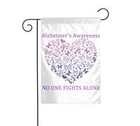 Drapeau de jardin violet pour le mois de sensibilisation à la maladie d'Alzheimer, décoration parfaite pour la cour, 12 x 18 pouces, double face, décoration extérieure, fête, ferme, bannière