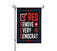 Drapeau de jardin « Votez rouge, supprimez tous les démocrates » 2022, Bannière « Votez rouge » 2024, Panneau de jardin pro-Amérique anti-démocrate, Drapeau de jardin « Votez républicain, sauvez l'A