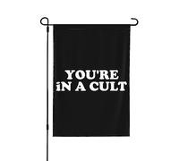 Drapeau de jardin « Vous êtes dans une secte » 32 x 46 cm, drapeau double face pour pelouse et jardin, décoration extérieure pour les fêtes