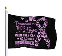Drapeau De Jardin We Remembers Love When They Can No Longer Remembers Alzheimer'S Awareness Drapeaus Décoratif Premium Pride Flag Amusante Drapeau De Bienvenue Pour Cour Pavillon Patio 152X90CM