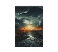 Drapeau de jardin « Welcome » Ciel orageux - 61 x 91 cm - Double face - Ne se décolore pas - Toile de fond pour photo - Bannière pour cour, porche, pelouse, décoration extérieure