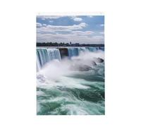 Drapeau de jardin « Welcome » des chutes du Niagara, 6 x 0,9 m, double face, ne se décolore pas, pour maison, cour, porche, pelouse, décoration extérieure