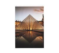 Drapeau de jardin « Welcome » du musée du Louvre à Paris - 6 x 91 cm - Double face - Ne se décolore pas - Toile de fond pour photo - Bannière pour cour, porche, pelouse, décoration extérieure