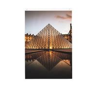 Drapeau de jardin « Welcome » du musée du Louvre à Paris - 6 x 91 cm - Double face - Ne se décolore pas - Toile de fond pour photo - Bannière pour cour, porche, pelouse, décoration extérieure