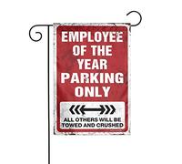 Drapeau de jardin « Welcome Employee Of The Year Parking Only » - Petit drapeau de jardin amusant