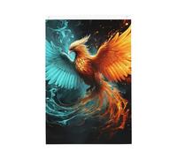 Drapeau de jardin « Welcome » Phénix feu et eau - 61 x 91 cm - Ne se décolore pas - Double face - Bannière d'extérieur pour cour, porche, pelouse