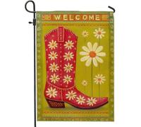 Drapeau de jardin « Welcome Spring Summer » - Bannière de décoration d'intérieur en toile de jute double face - 30,5 x 45,7 cm